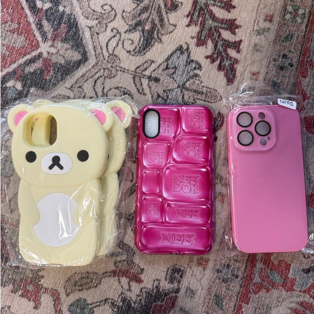 New Cellphone Covers Cases NeeDoh Bear Pink